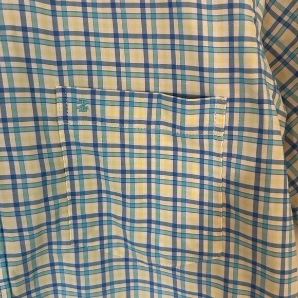 Izod Men's Button Down Short Sleeve Striped Shirt Stretch S Small New - Picture 3 of 8